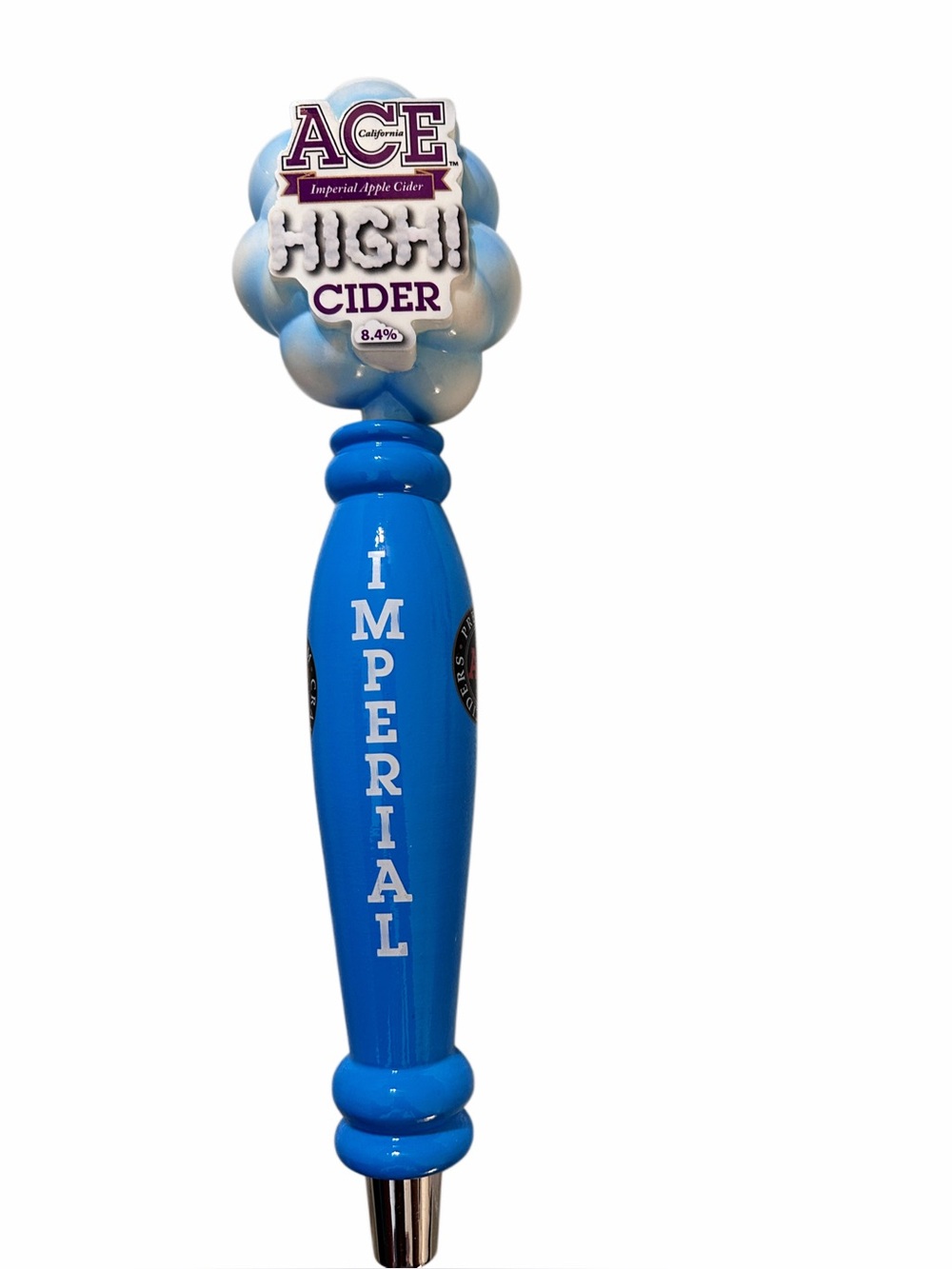 ACE High! Imperial Apple Cider Beer Tap Handle 8.4% Blue New in Box